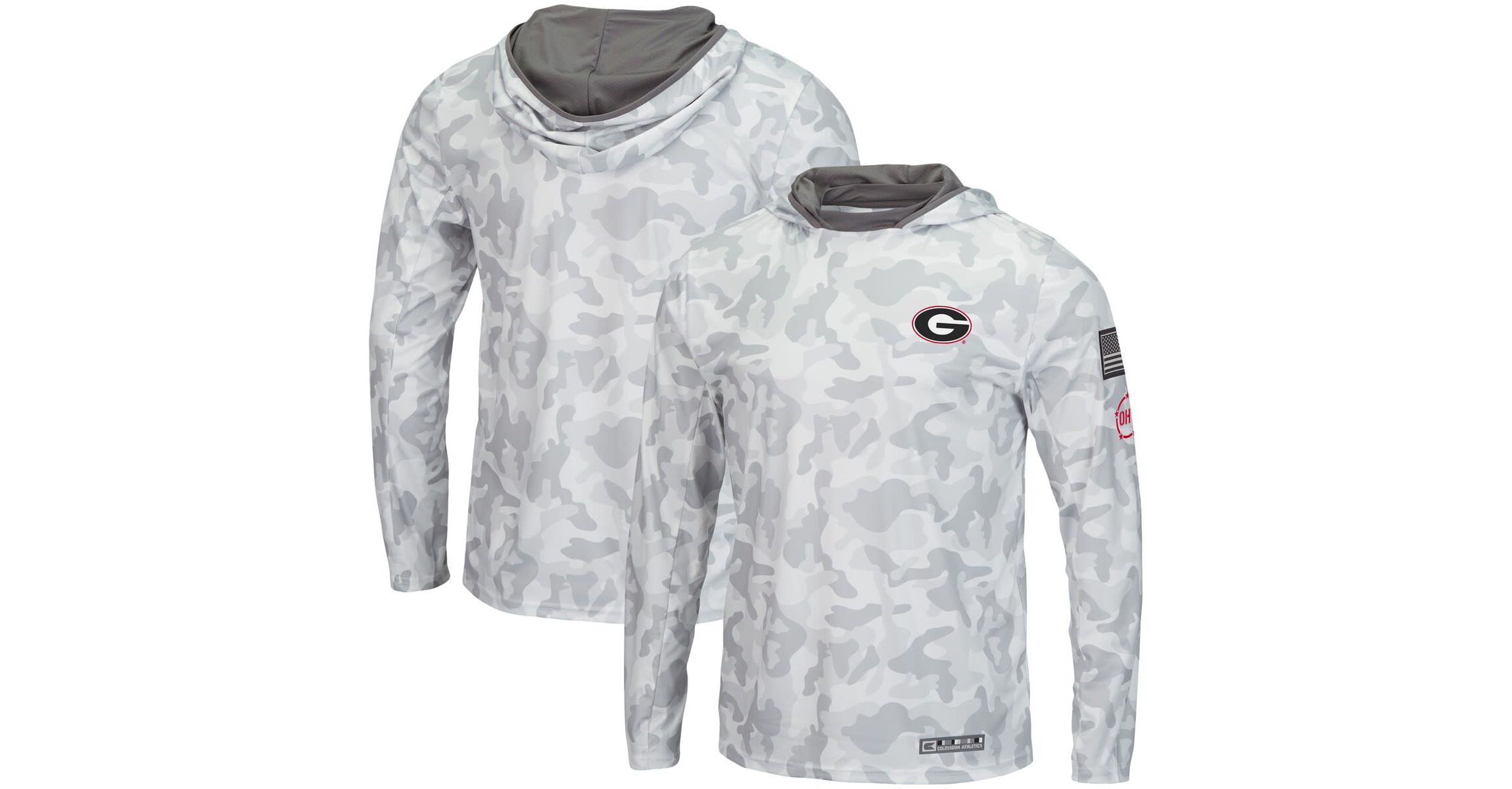 NCAA Arctic Georgia Bulldogs OHT Military Appreciation Long Sleeve Hoodie Top