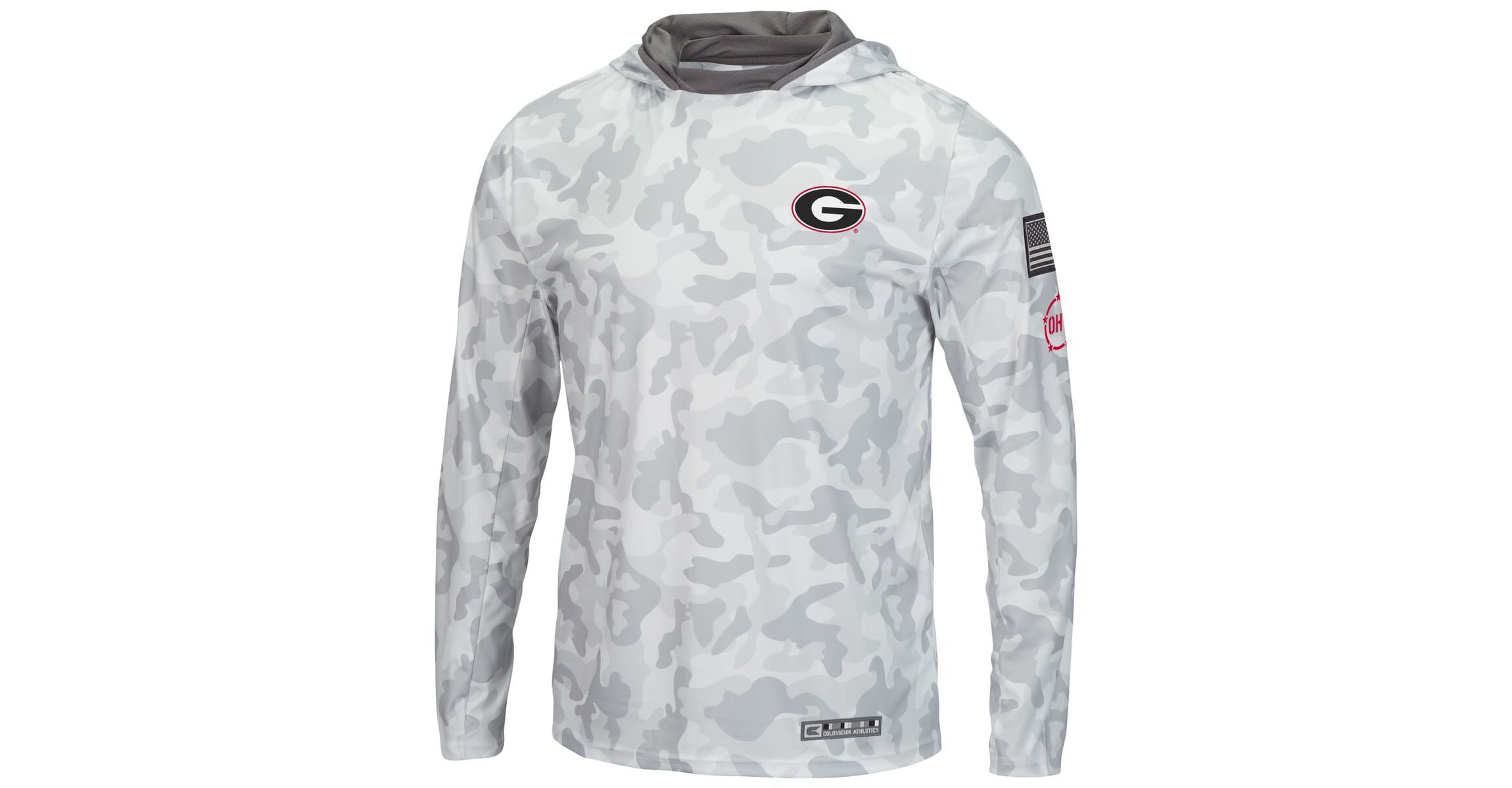 NCAA Arctic Georgia Bulldogs OHT Military Appreciation Long Sleeve Hoodie Top