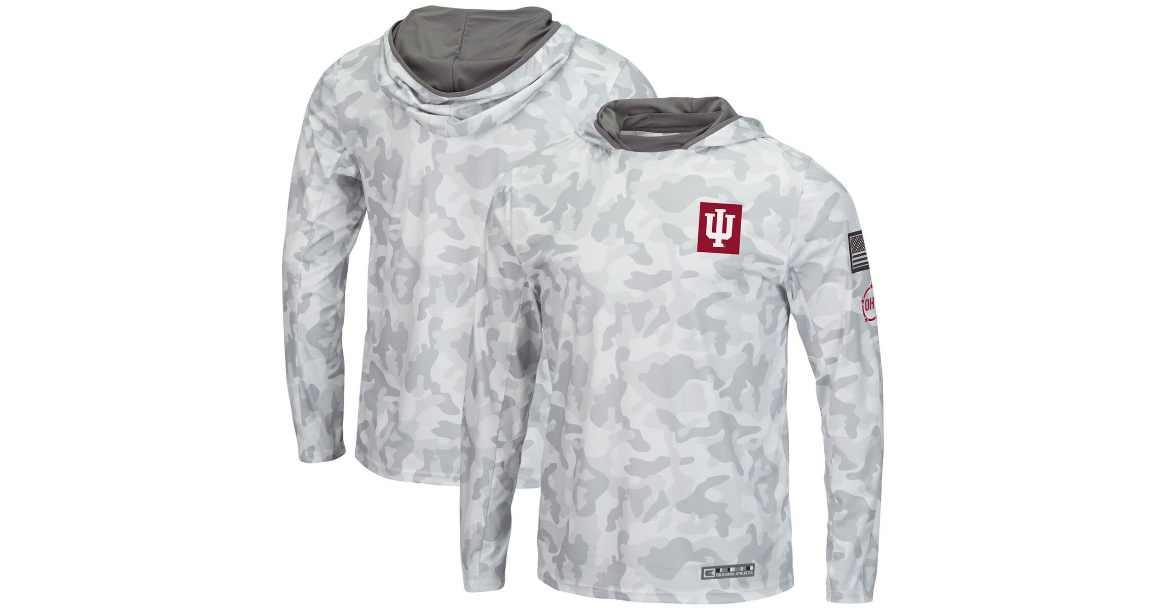 NCAA Arctic Indiana Hoosiers OHT Military Appreciation Long Sleeve Hoodie Top