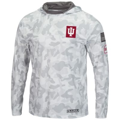 NCAA Arctic Indiana Hoosiers OHT Military Appreciation Long Sleeve Hoodie Top