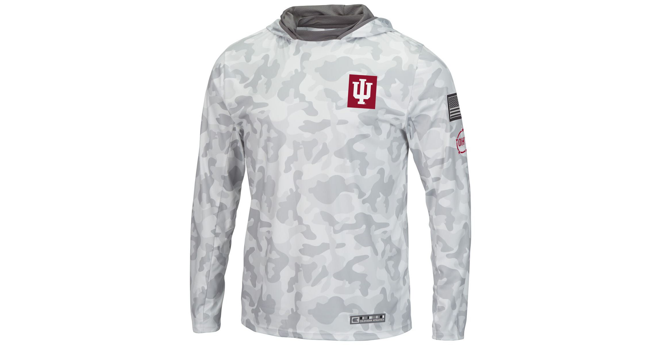 NCAA Arctic Indiana Hoosiers OHT Military Appreciation Long Sleeve Hoodie Top
