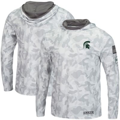 NCAA Arctic Michigan State Spartans OHT Military Appreciation Long Sleeve Hoodie Top