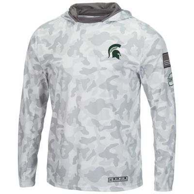 NCAA Arctic Michigan State Spartans OHT Military Appreciation Long Sleeve Hoodie Top