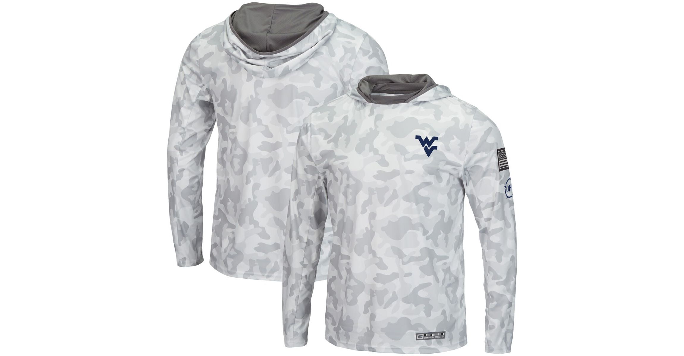 NCAA Arctic West Virginia Mountaineers OHT Military Appreciation Long Sleeve Hoodie Top