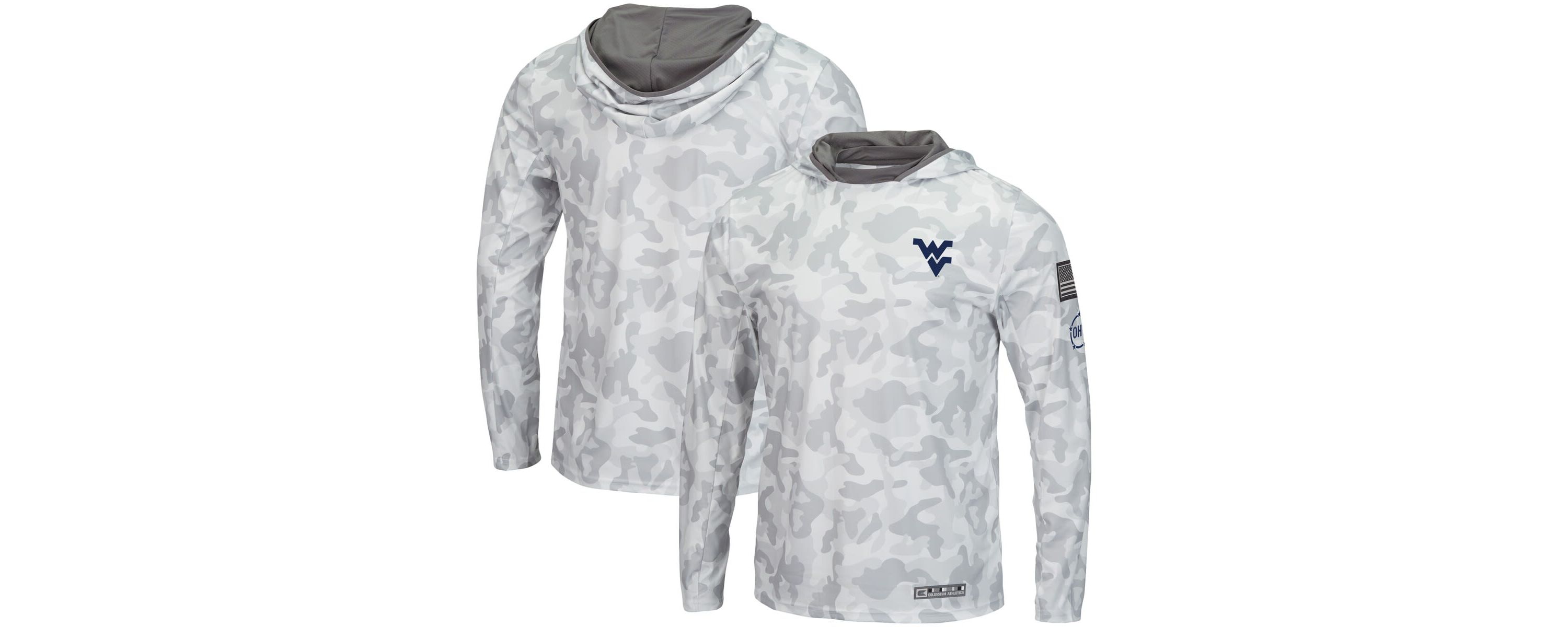 NCAA Arctic West Virginia Mountaineers OHT Military Appreciation Long Sleeve Hoodie Top