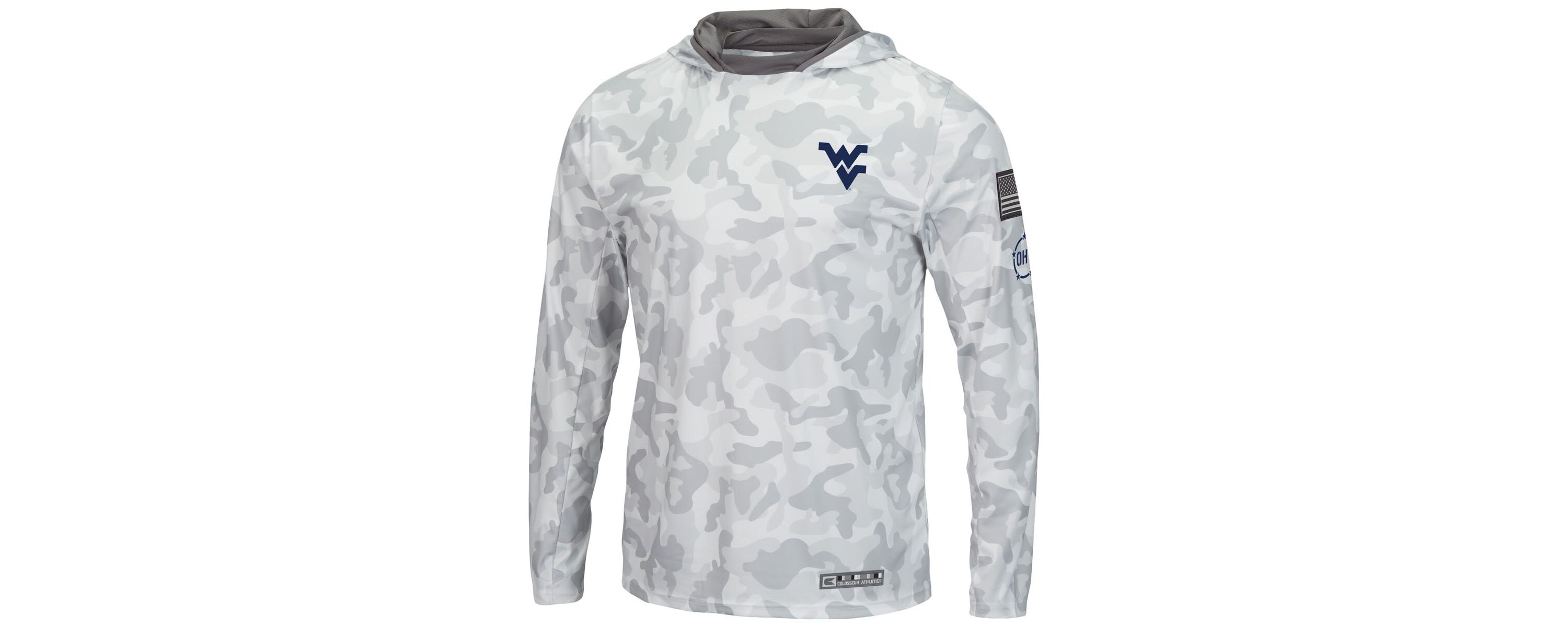 NCAA Arctic West Virginia Mountaineers OHT Military Appreciation Long Sleeve Hoodie Top