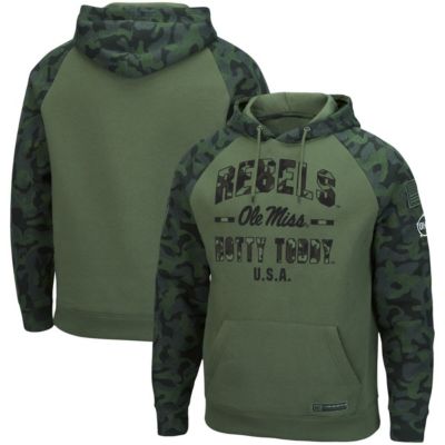 NCAA Ole Miss Rebels OHT Military Appreciation Raglan Pullover Hoodie