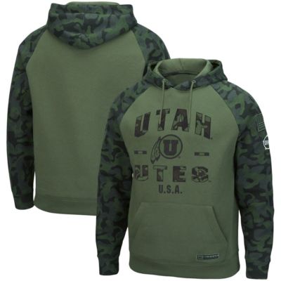 NCAA Utah Utes OHT Military Appreciation Raglan Pullover Hoodie