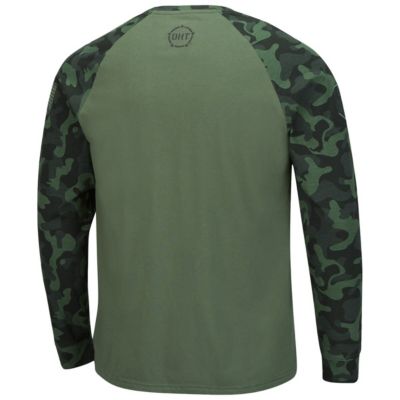 NCAA Boise State Broncos OHT Military Appreciation Slim-Fit Raglan Long Sleeve T-Shirt