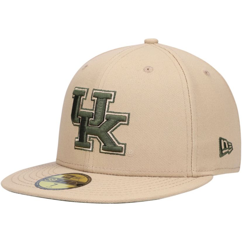 NCAA Kentucky Wildcats Camel & Rifle 59FIFTY Fitted Hat