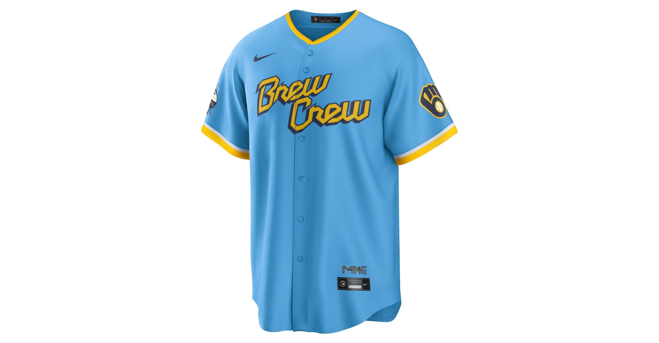 MLB Nike Powder Milwaukee Brewers City Connect Replica Team Jersey