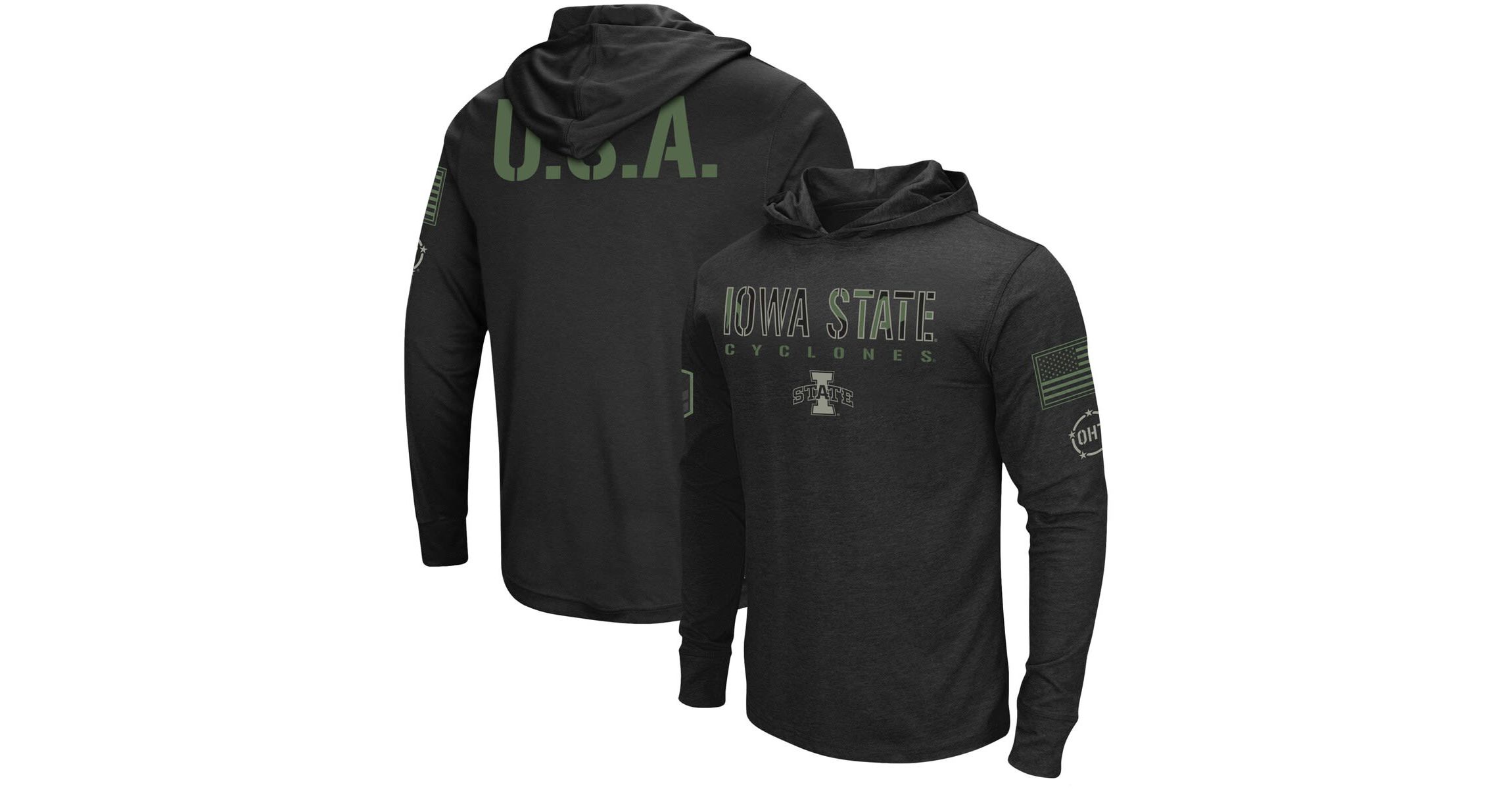 NCAA Iowa State Cyclones OHT Military Appreciation Team Hoodie Long Sleeve T-Shirt