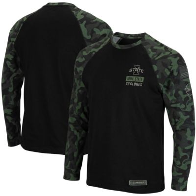 NCAA Iowa State Cyclones OHT Military Appreciation Raglan Long Sleeve T-Shirt