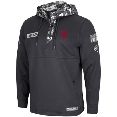 NCAA Indiana Hoosiers OHT Military Appreciation Digital Quarter-Zip Hoodie