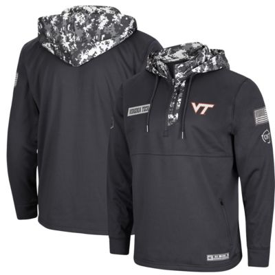 NCAA Virginia Tech Hokies OHT Military Appreciation Digital Quarter-Zip Hoodie