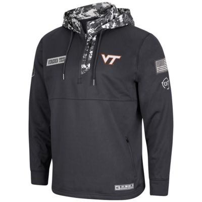 NCAA Virginia Tech Hokies OHT Military Appreciation Digital Quarter-Zip Hoodie