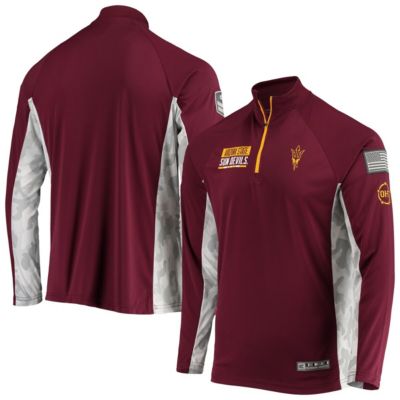 NCAA Arizona State Sun Devils OHT Military Appreciation Snow Cruise Raglan 1/4-Zip Jacket