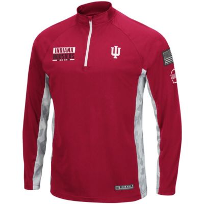 NCAA Indiana Hoosiers OHT Military Appreciation Snow Cruise Raglan 1/4-Zip Jacket