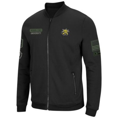 NCAA Wichita State Shockers OHT Military Appreciation High-Speed Bomber Full-Zip Jacket