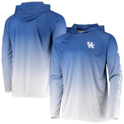 NCAA PFG Kentucky Wildcats Terminal Tackle Omni-Shade UPF 50 Long Sleeve Hooded Top