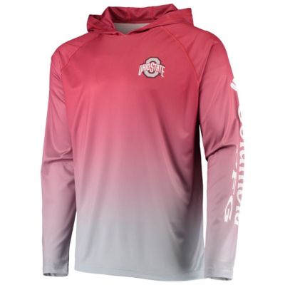 NCAA PFG Ohio State Buckeyes Terminal Tackle Omni-Shade UPF 50 Long Sleeve Hooded Top