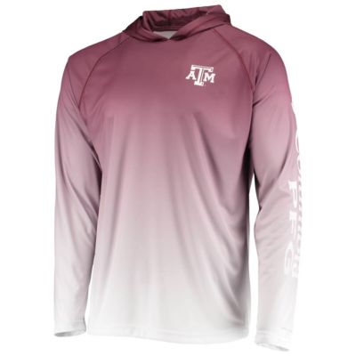 NCAA PFG Texas A&M Aggies Terminal Tackle Omni-Shade UPF 50 Long Sleeve Hooded Top