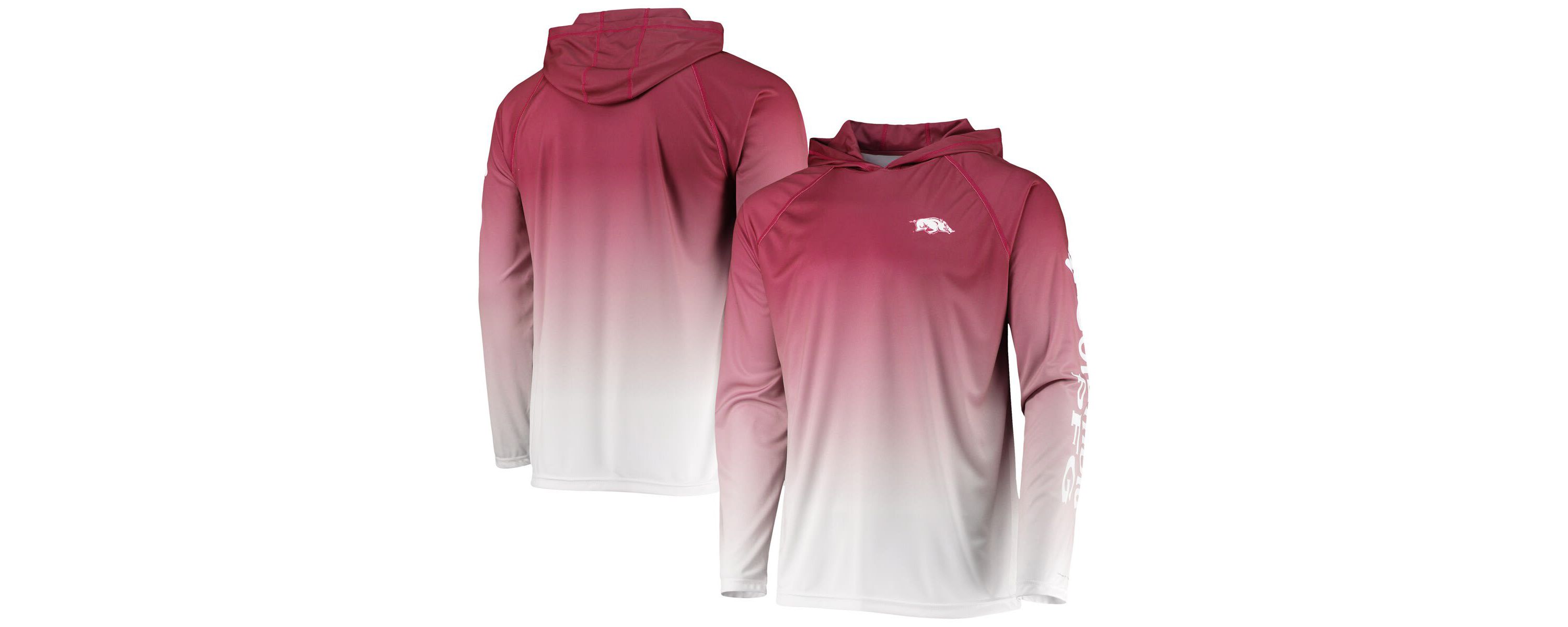 NCAA PFG Arkansas Razorbacks Terminal Tackle Omni-Shade UPF 50 Long Sleeve Hooded Top