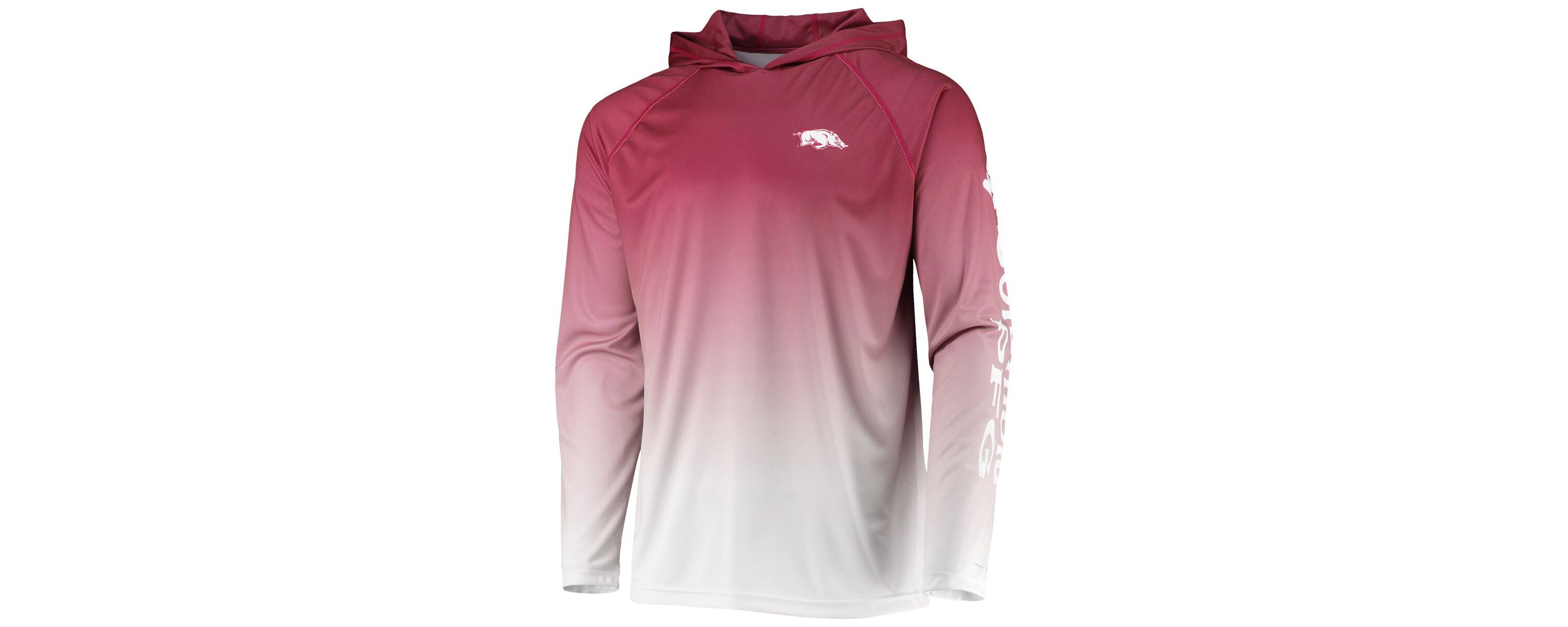 NCAA PFG Arkansas Razorbacks Terminal Tackle Omni-Shade UPF 50 Long Sleeve Hooded Top