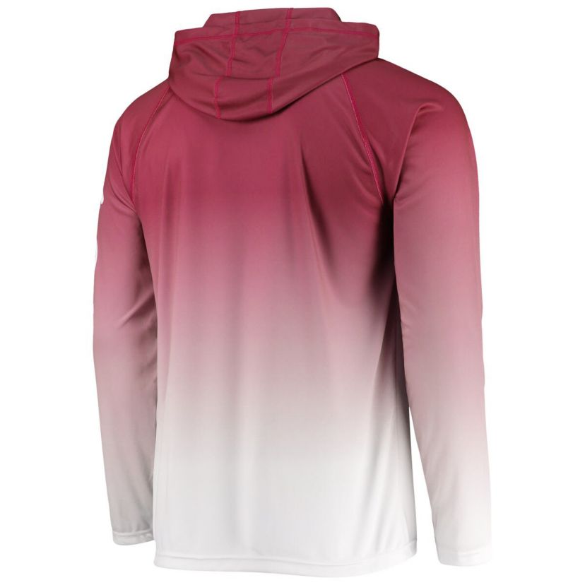 NCAA PFG Arkansas Razorbacks Terminal Tackle Omni-Shade UPF 50 Long Sleeve Hooded Top
