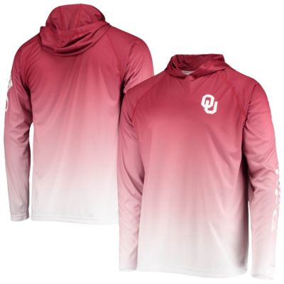 NCAA PFG Oklahoma Sooners Terminal Tackle Omni-Shade UPF 50 Long Sleeve Hooded Top