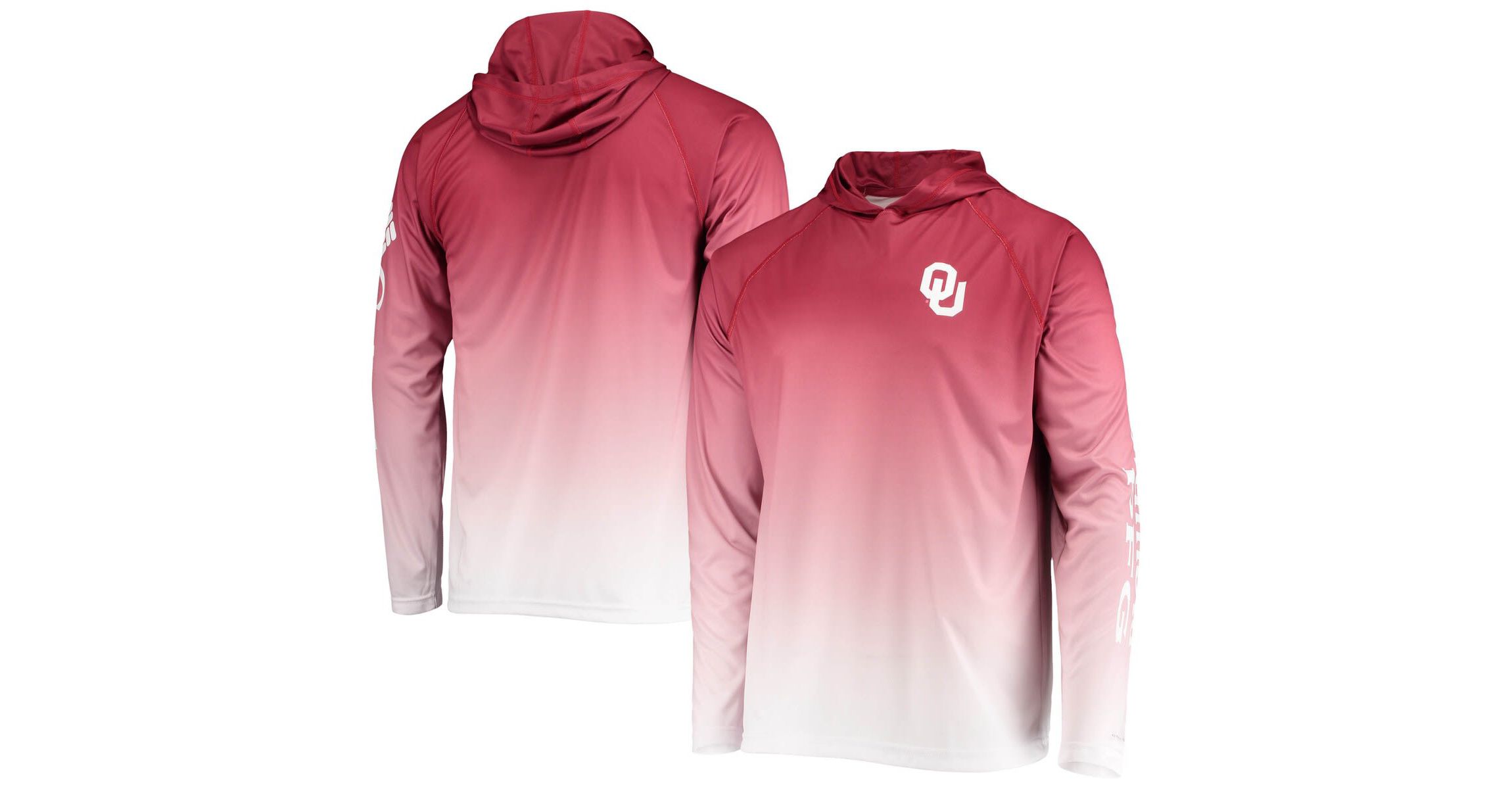 NCAA PFG Oklahoma Sooners Terminal Tackle Omni-Shade UPF 50 Long Sleeve Hooded Top