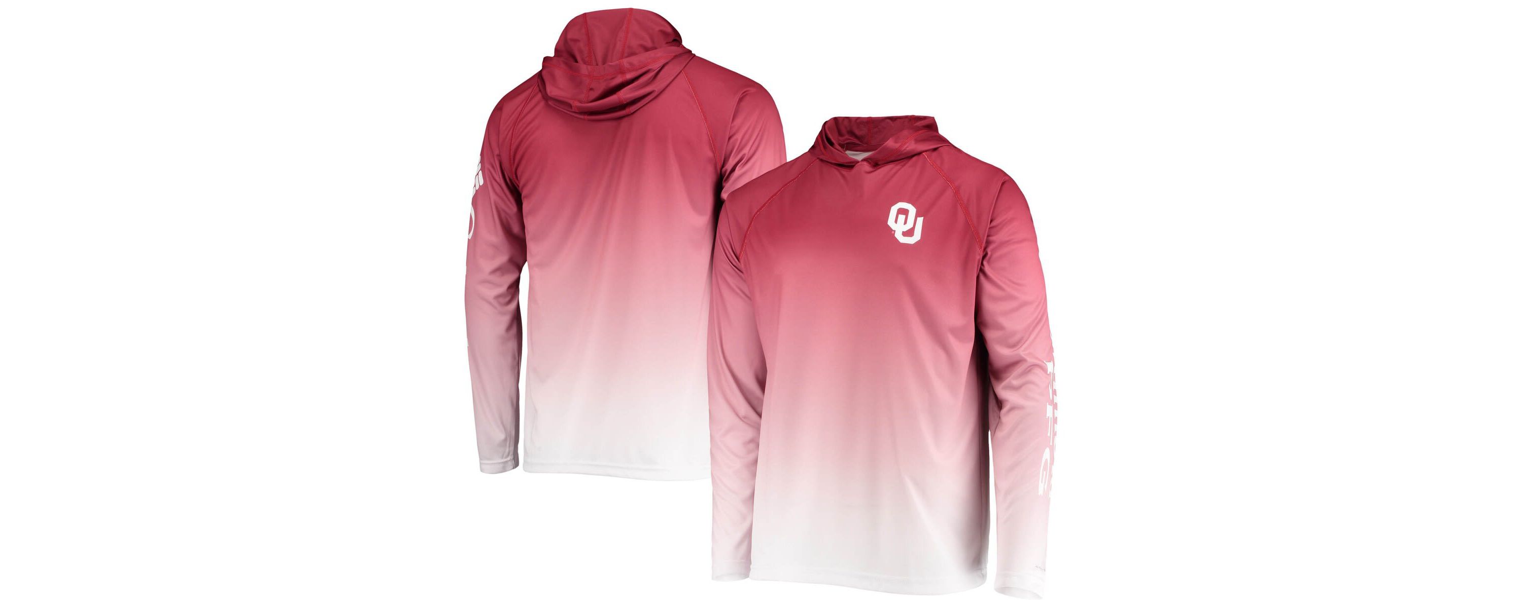 NCAA PFG Oklahoma Sooners Terminal Tackle Omni-Shade UPF 50 Long Sleeve Hooded Top