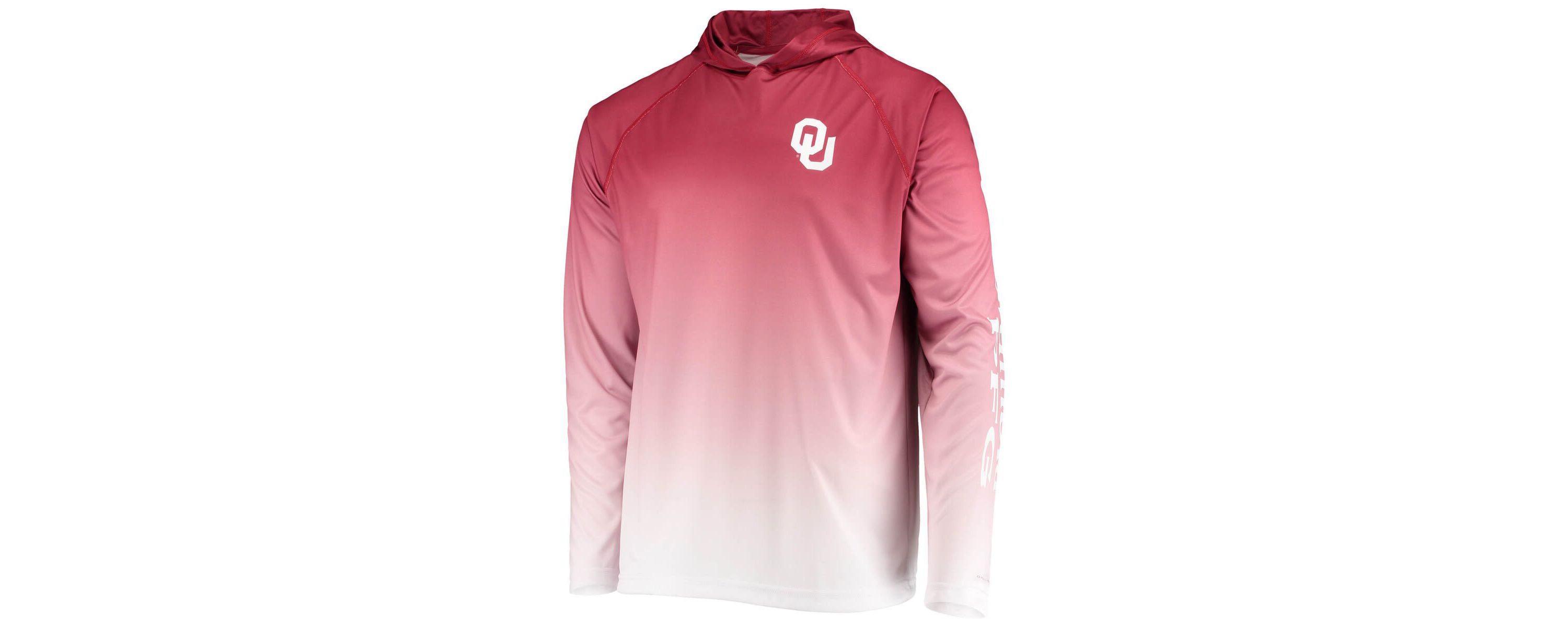 NCAA PFG Oklahoma Sooners Terminal Tackle Omni-Shade UPF 50 Long Sleeve Hooded Top