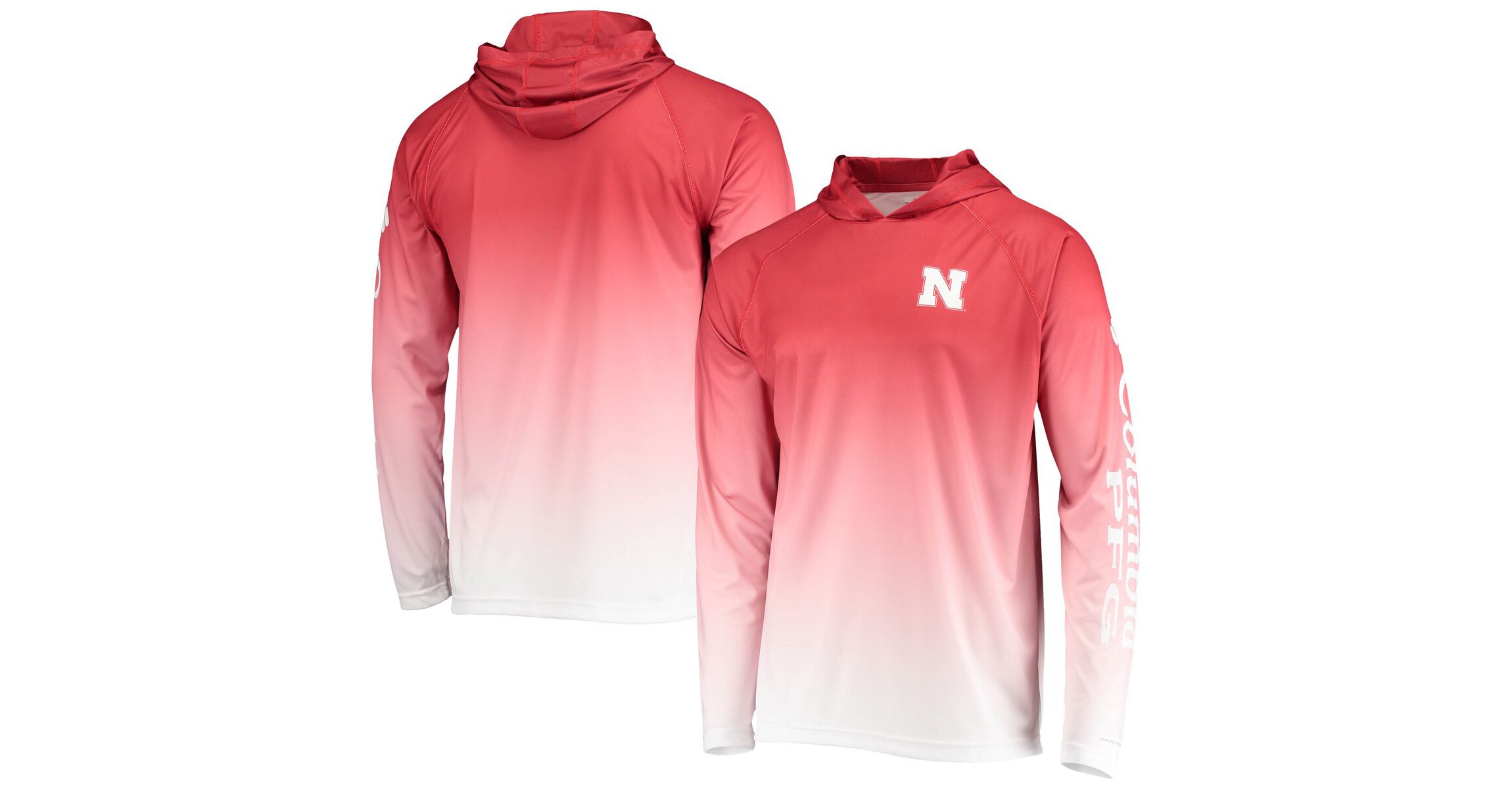 NCAA PFG Nebraska Huskers Terminal Tackle Omni-Shade UPF 50 Long Sleeve Hooded Top