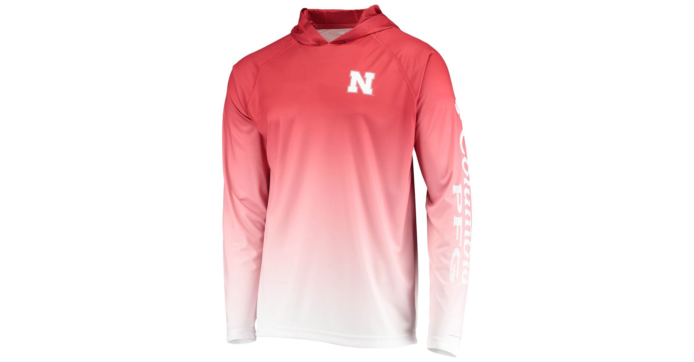 NCAA PFG Nebraska Huskers Terminal Tackle Omni-Shade UPF 50 Long Sleeve Hooded Top