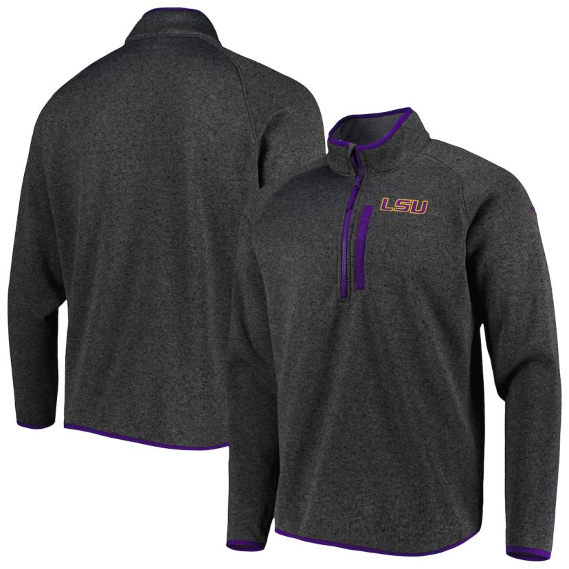 NCAA LSU Tigers Canyon Point Omni-Shield Raglan Half-Zip Top