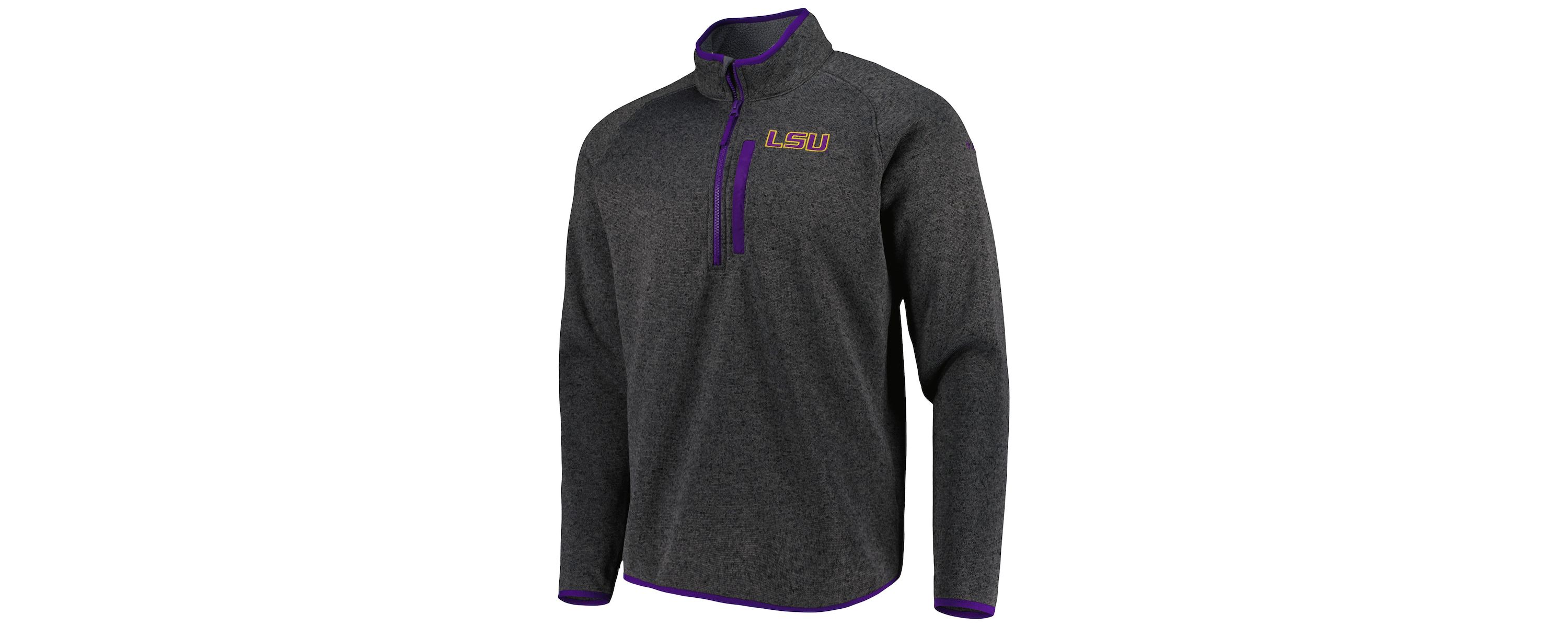 NCAA LSU Tigers Canyon Point Omni-Shield Raglan Half-Zip Top