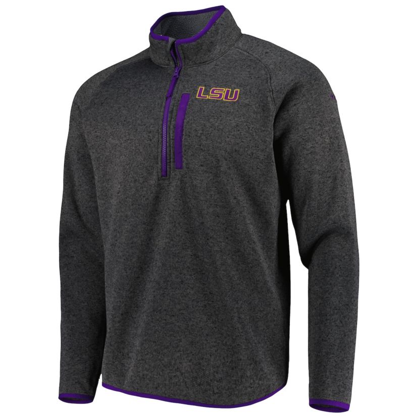NCAA LSU Tigers Canyon Point Omni-Shield Raglan Half-Zip Top