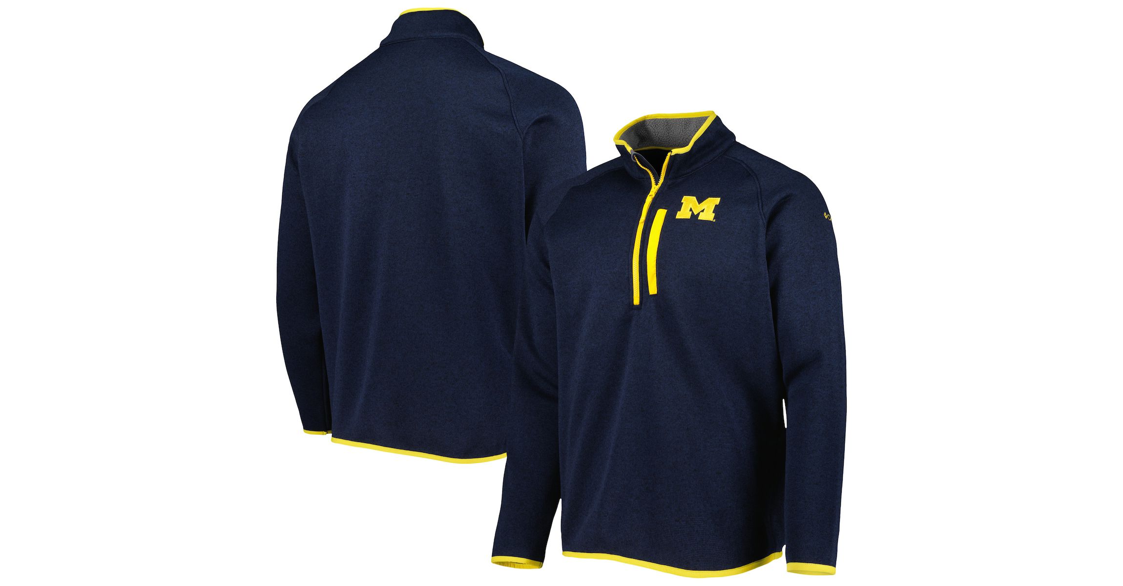 NCAA Michigan Wolverines Canyon Point Omni-Shield Raglan Half-Zip Pullover Top