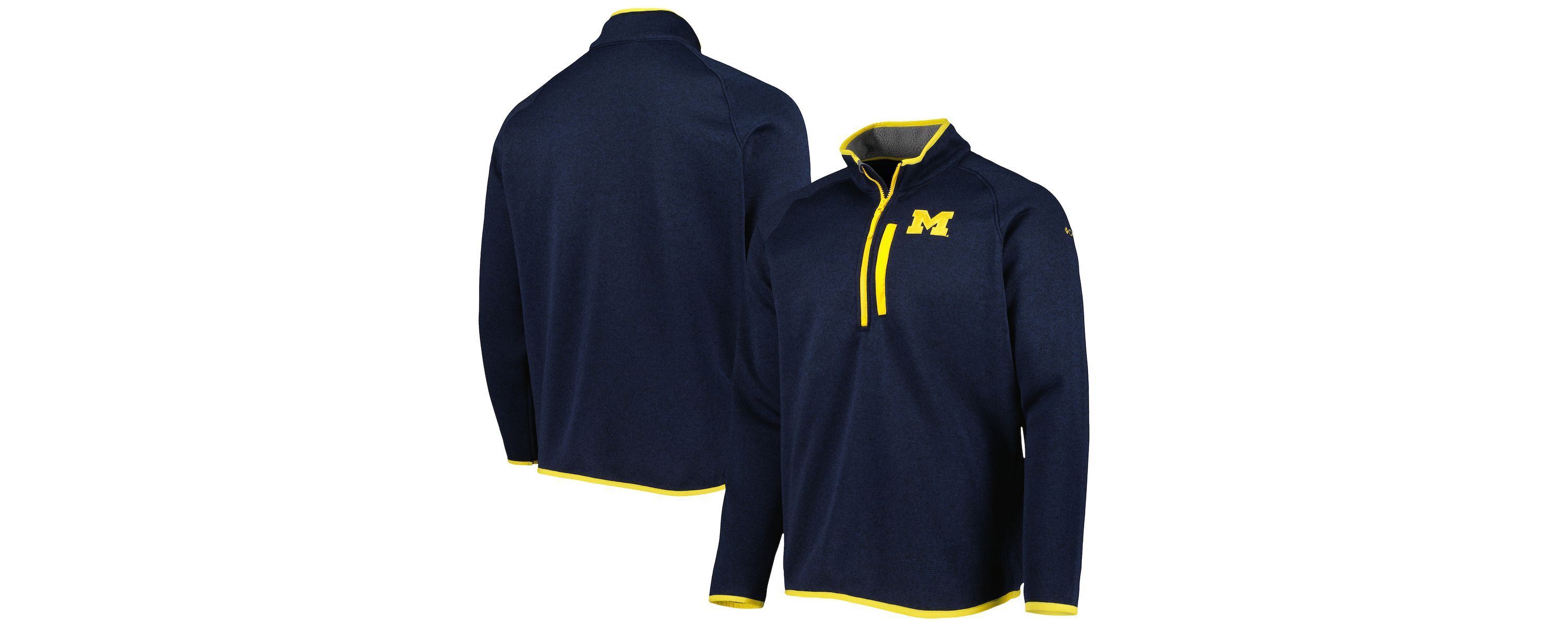 NCAA Michigan Wolverines Canyon Point Omni-Shield Raglan Half-Zip Pullover Top