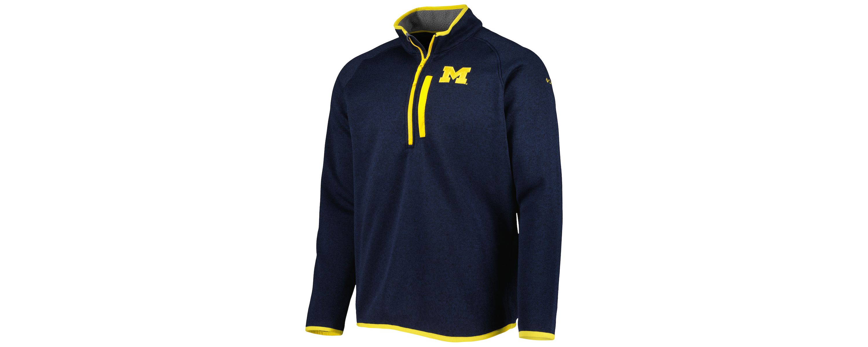 NCAA Michigan Wolverines Canyon Point Omni-Shield Raglan Half-Zip Pullover Top