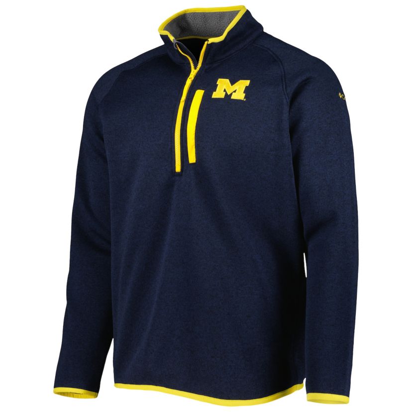 NCAA Michigan Wolverines Canyon Point Omni-Shield Raglan Half-Zip Pullover Top