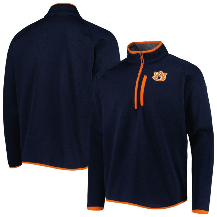 NCAA Auburn Tigers Canyon Point Omni-Shield Raglan Half-Zip Top