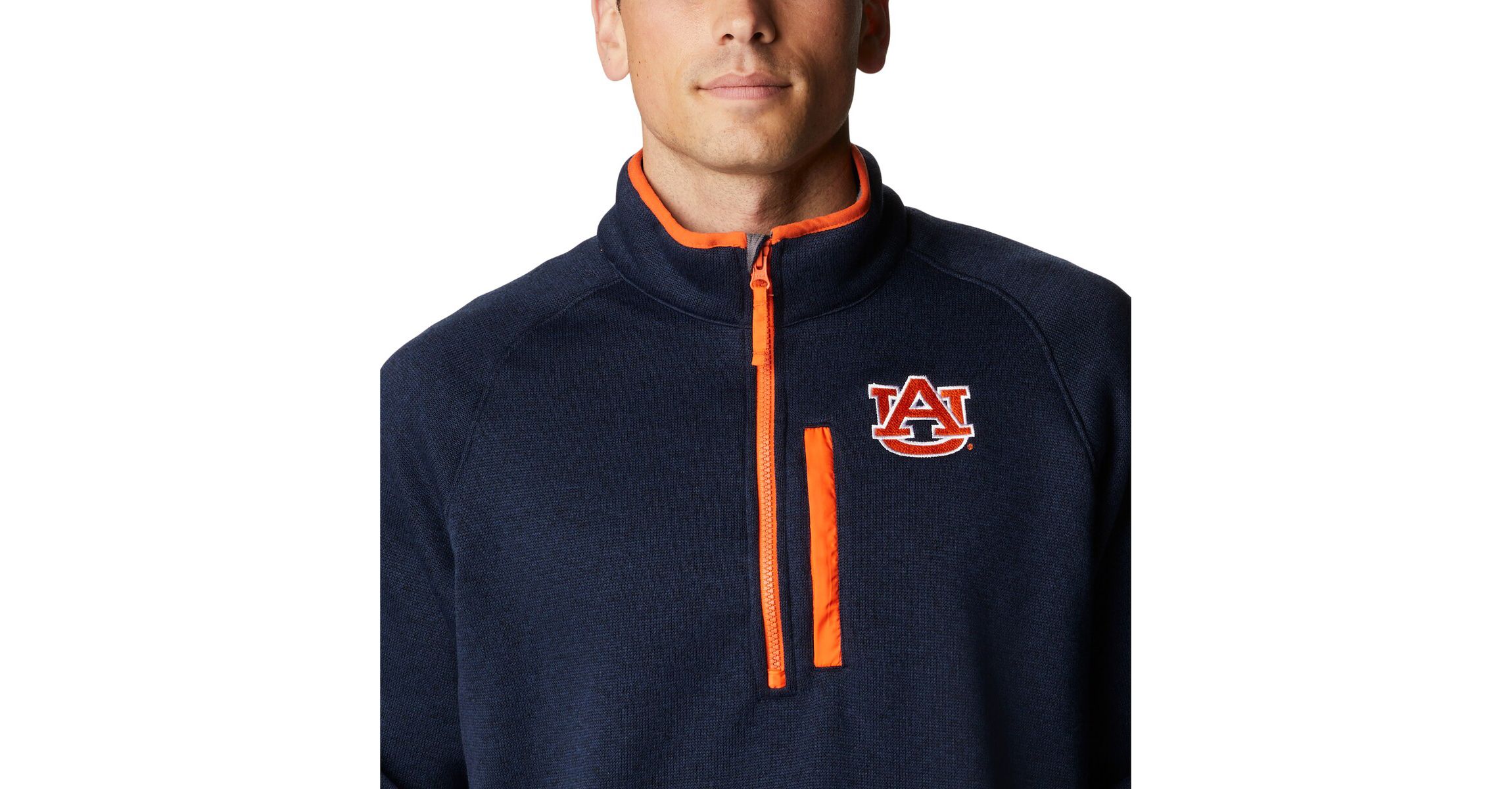 NCAA Auburn Tigers Canyon Point Omni-Shield Raglan Half-Zip Top