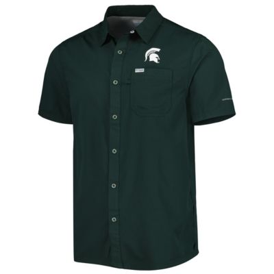 NCAA PFG Michigan State Spartans Slack Tide Camp Button-Up Shirt