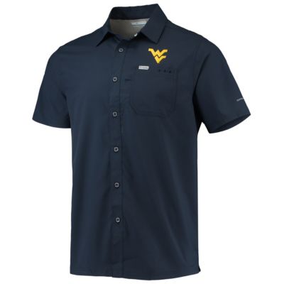 NCAA PFG West Virginia Mountaineers Slack Tide Camp Button-Up Shirt