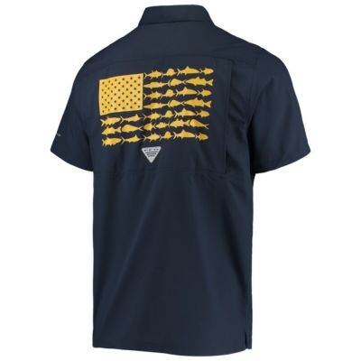 NCAA PFG West Virginia Mountaineers Slack Tide Camp Button-Up Shirt