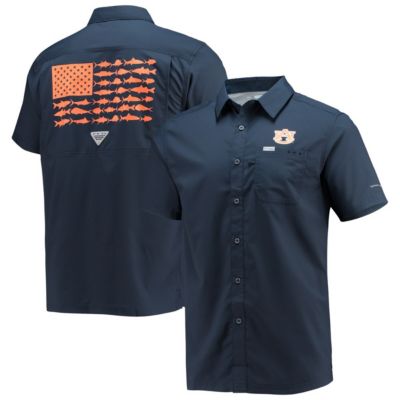 NCAA PFG Auburn Tigers Slack Tide Camp Button-Up Shirt