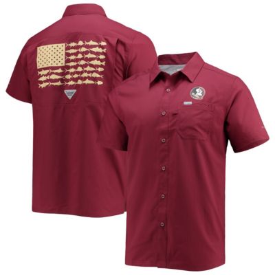 Columbia Men's NCAA PFG Florida State Seminoles Slack Tide Camp Button-Up Shirt, 2XL -  0194004433763