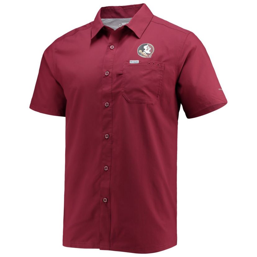 NCAA PFG Florida State Seminoles Slack Tide Camp Button-Up Shirt